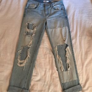 Guess ripped boyfriend jeans